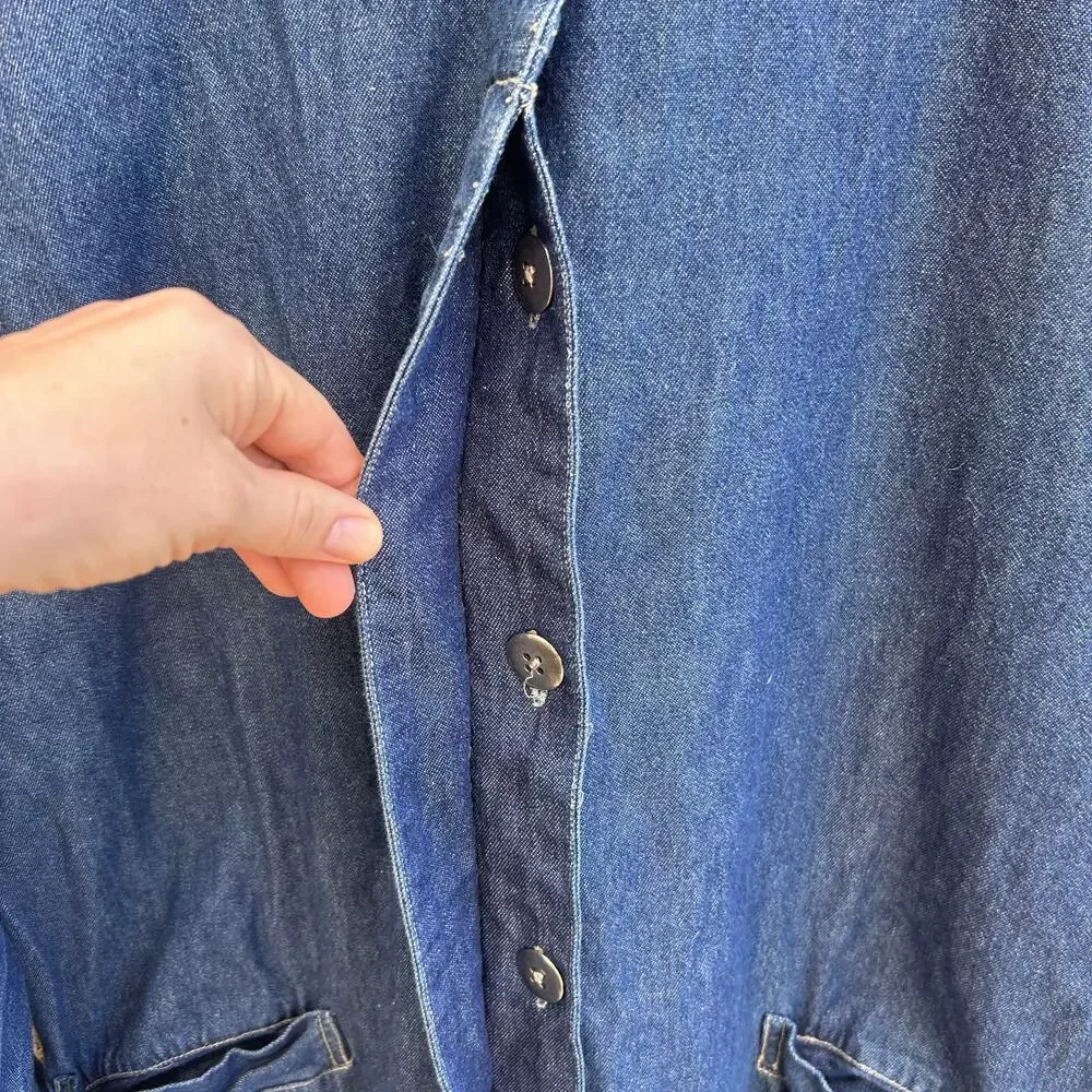 ON HOLD - Long Denim Duster Jacket Vtg y2k - Picture 5 of 5